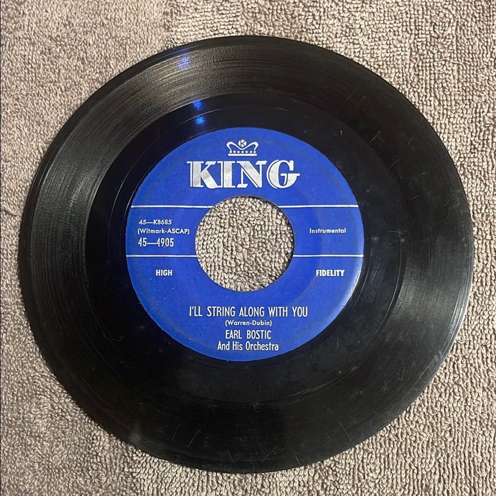 Earl Bostic & his Orchestra King Records vintage Vinyl 45 RPM